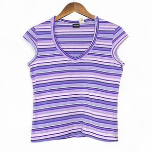 Y2k 2000s purple low cut baby tee